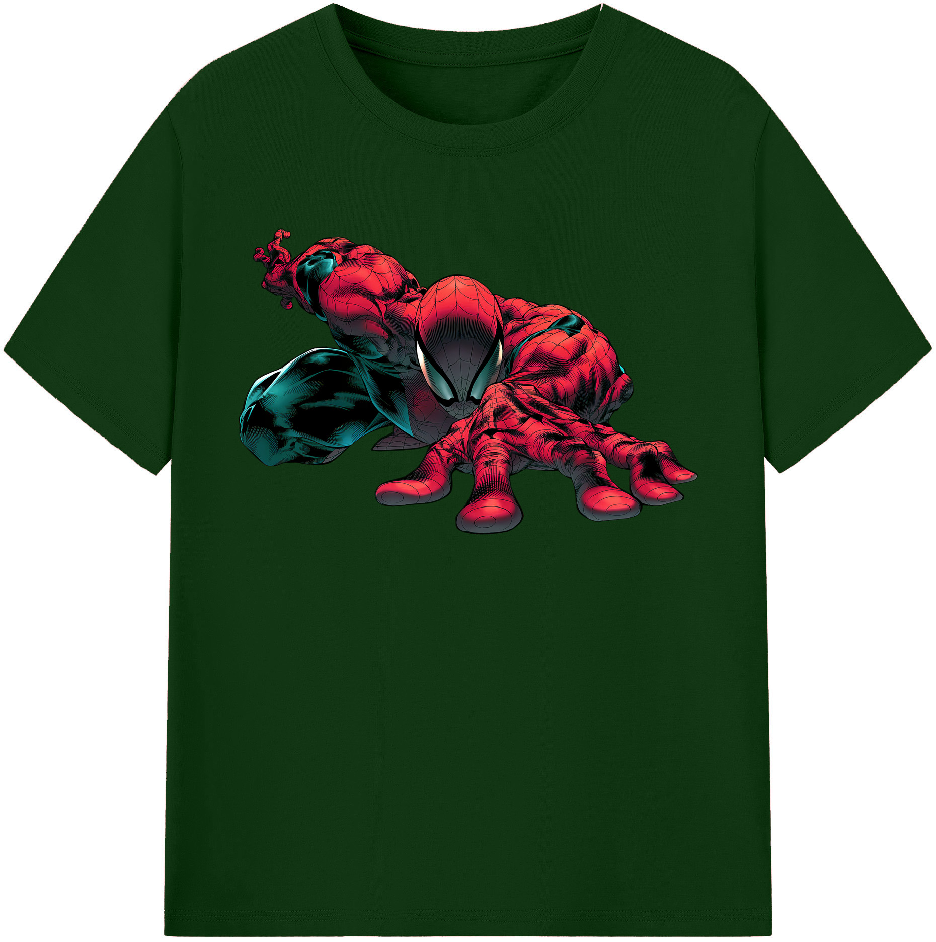 （画像用） Spider Man スパイダーマン 綿100％半袖Tシャツ（フロントプリント）